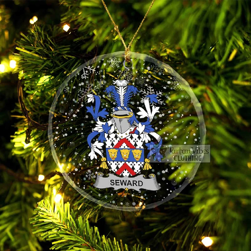 Seward Irish Clan Christmas Glass Ornament with Coat of Arms Anorak Windbreaker Fleece Seward Irish Clan Christmas Glass Ornament with Coat of Arms Anorak Windbreaker Fleece