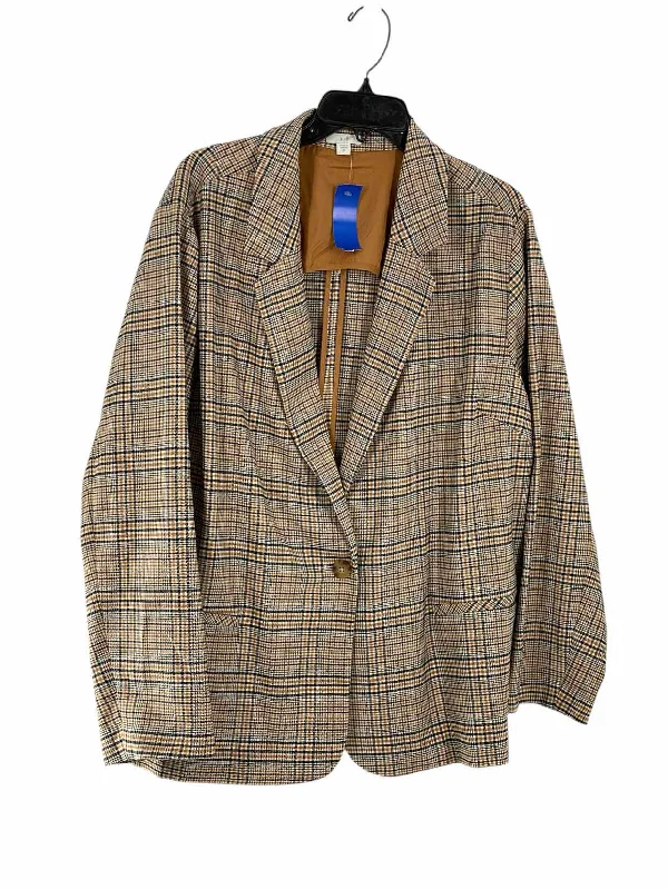 J.Jill Size 2X Beige Black Print Blazer Women's High-End Blazer