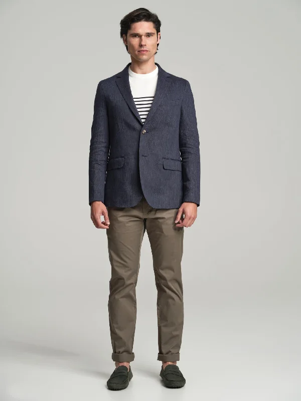 Havana Collection herringbone blazer Women's Trench Blazer