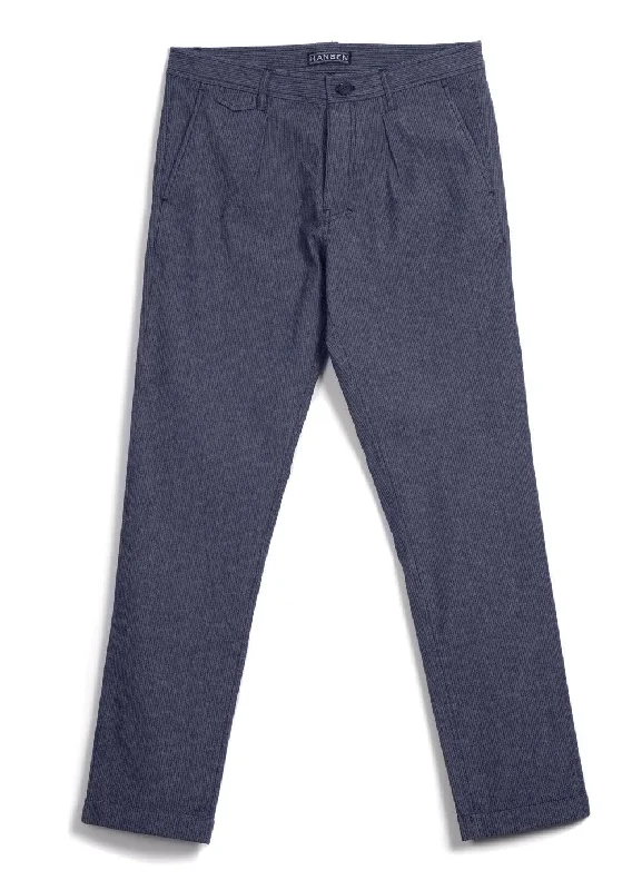 FRANK | Regular Fit Trousers | Indigostripe Trousers Flared Retro