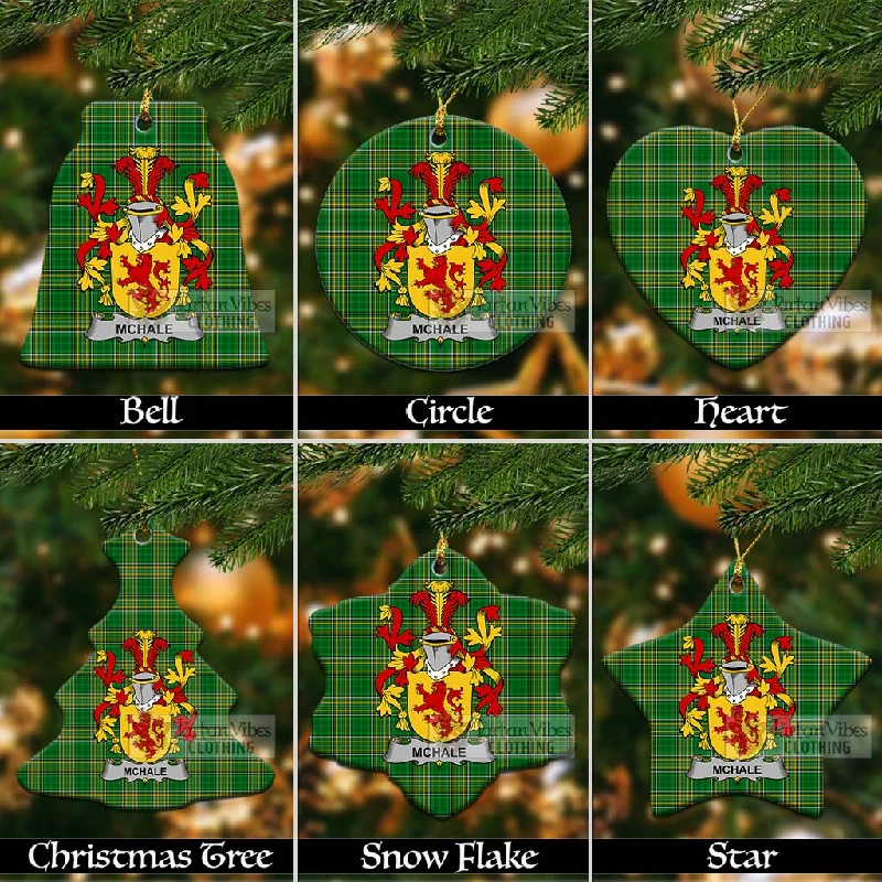 McHale Irish Clan Tartan Christmas Ceramic Ornament with Coat of Arms Tailored Straight A-Line McHale Irish Clan Tartan Christmas Ceramic Ornament with Coat of Arms Tailored Straight A-Line