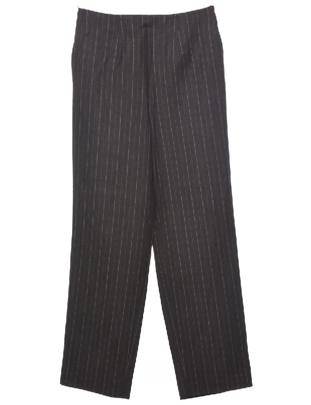 Striped Pattern Trousers - W28 L31 Trousers Floral Bohemian
