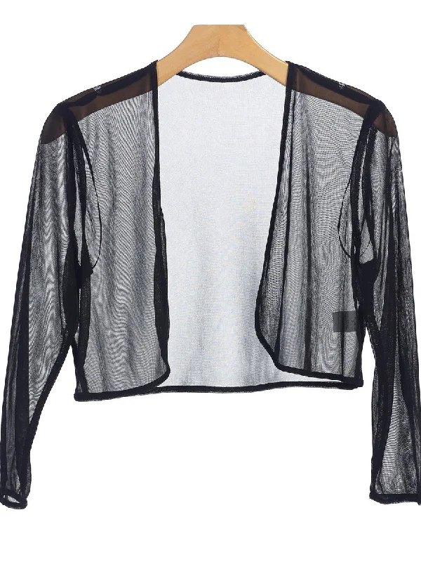Black XL Chiffon Formal Bolero Evening Jacket Sale Toggled Jacket Drawstring Jacket Belted Jacket Black XL Chiffon Formal Bolero Evening Jacket Sale Toggled Jacket Drawstring Jacket Belted Jacket