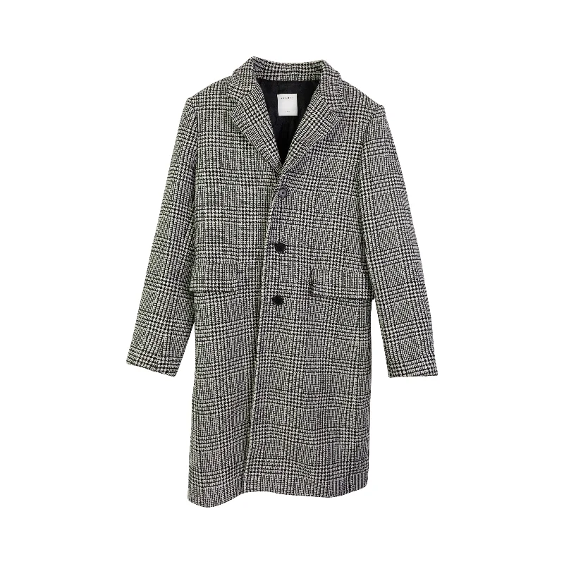 Sandro Houndstooth Coat - S Stole Shawl Scarf