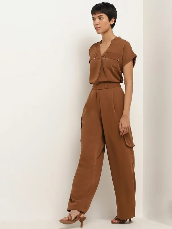 Wardrobe Brown Cargo Trousers Trousers Palazzo Wide Leg