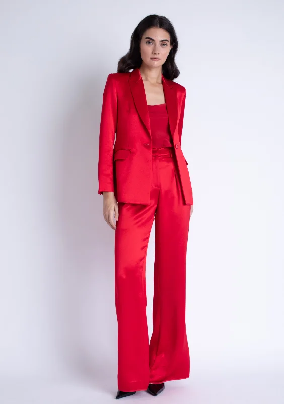 Alicia Red Blazer Women's Trendy Jacket