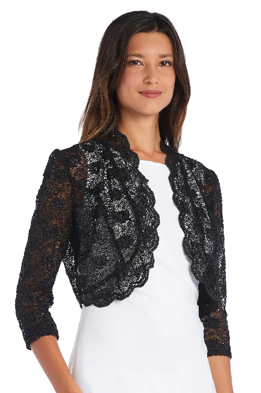 R&M Richards 3158M 3/4 Sleeve Lace Bolero Jacket Fitted Jacket Loose Jacket Oversized Jacket R&M Richards 3158M 3/4 Sleeve Lace Bolero Jacket Fitted Jacket Loose Jacket Oversized Jacket