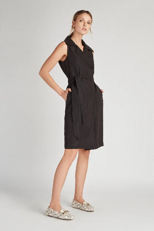 Women's Trench Coat Style Fantasy Dress Tie-Waist Belted Drawstring