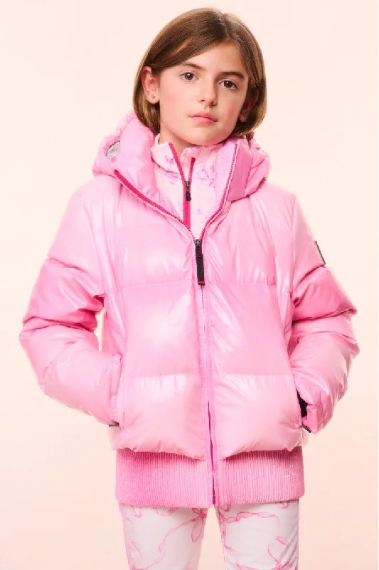 BOGNER FIRE+ICE x LoveShackFancy Girls Anna Ski Jacket Satin Fabric Silk Fabric Chiffon Fabric BOGNER FIRE+ICE x LoveShackFancy Girls Anna Ski Jacket Satin Fabric Silk Fabric Chiffon Fabric