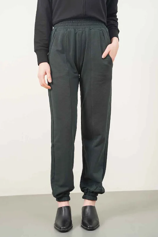 TROUSERS WITH ELASTICATED HEM Trousers Review Highly