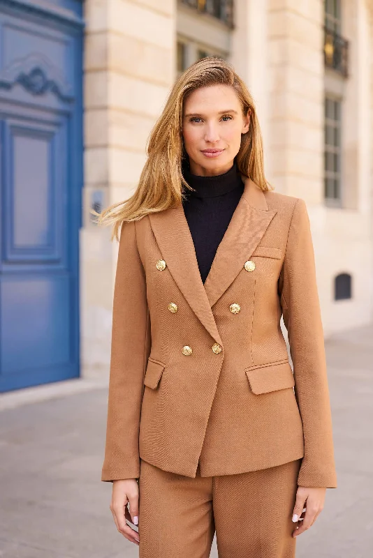 Natasha Fitted Blazer - Camel Women's Elegant Suit