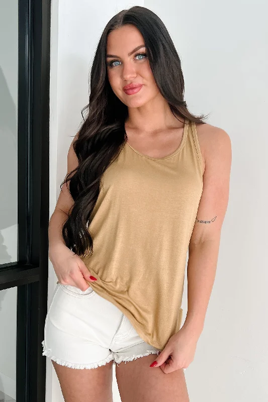 Athletic Edge Racerback Tank Top (Golden Lime) fashionable tank top