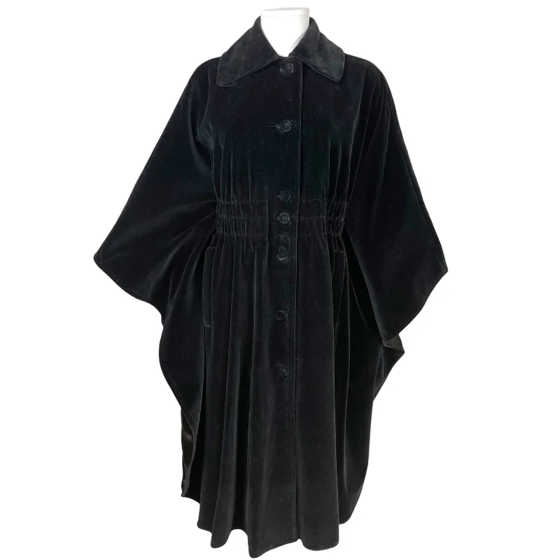Vintage 1970s Black Velvet Cape Coat by Surrey Classics S M Turtleneck Jacket Crew Neck Jacket V-Neck Jacket Vintage 1970s Black Velvet Cape Coat by Surrey Classics S M Turtleneck Jacket Crew Neck Jacket V-Neck Jacket