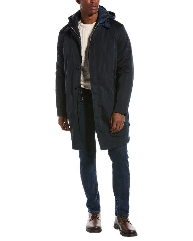 Armani Exchange Trench Coat Rayon Velvet Corduroy