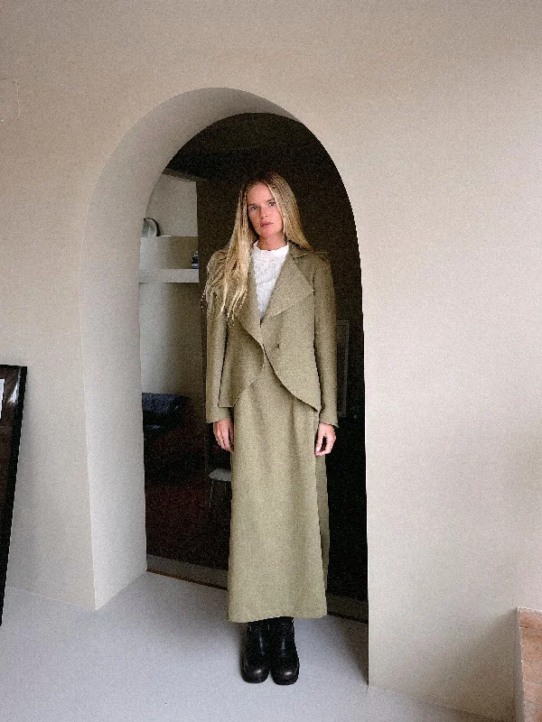 Olive Green Lana Blazer Women's Handmade Blazer