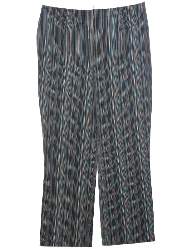 Striped Pattern Trousers - W33 L26 Trousers Striped Patterned