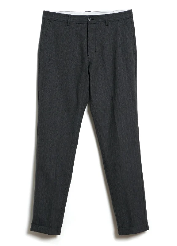 FINN 28-37-7 | Classic Regular Fit Trousers | Brown Grey Trousers Gym Athletic