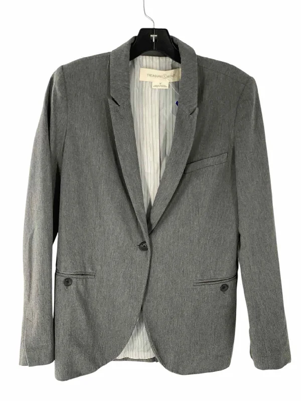 Treasure & Bond Size M Gray Blazer Women's Classic Blazer