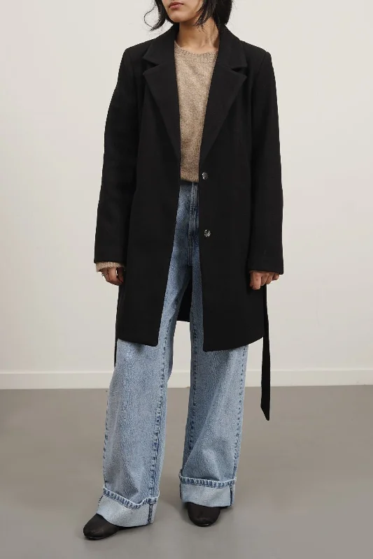 LILY MID-LENGTH COAT Suede Faux Fur Shearling