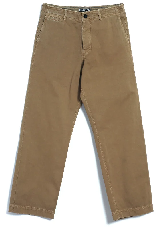 KELD | Straight Legs Work Trousers | Classic Beige Trousers Floral Bohemian
