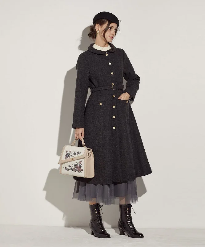 Coin Button Fitted & Flared Coat / an3 Limited [51DD03j002]. Blazer Duffle Coat Pea Coat
