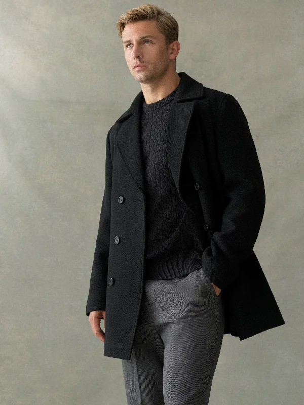 Pea Coat Jersey Tulle Batik
