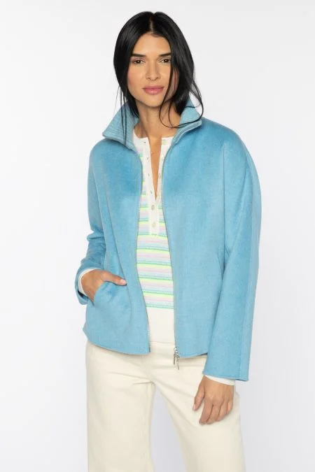 Kinross Cashmere Knit Detail Short Zip Mock Coat Suede Jacket Faux Fur Jacket Puffer Jacket Kinross Cashmere Knit Detail Short Zip Mock Coat Suede Jacket Faux Fur Jacket Puffer Jacket