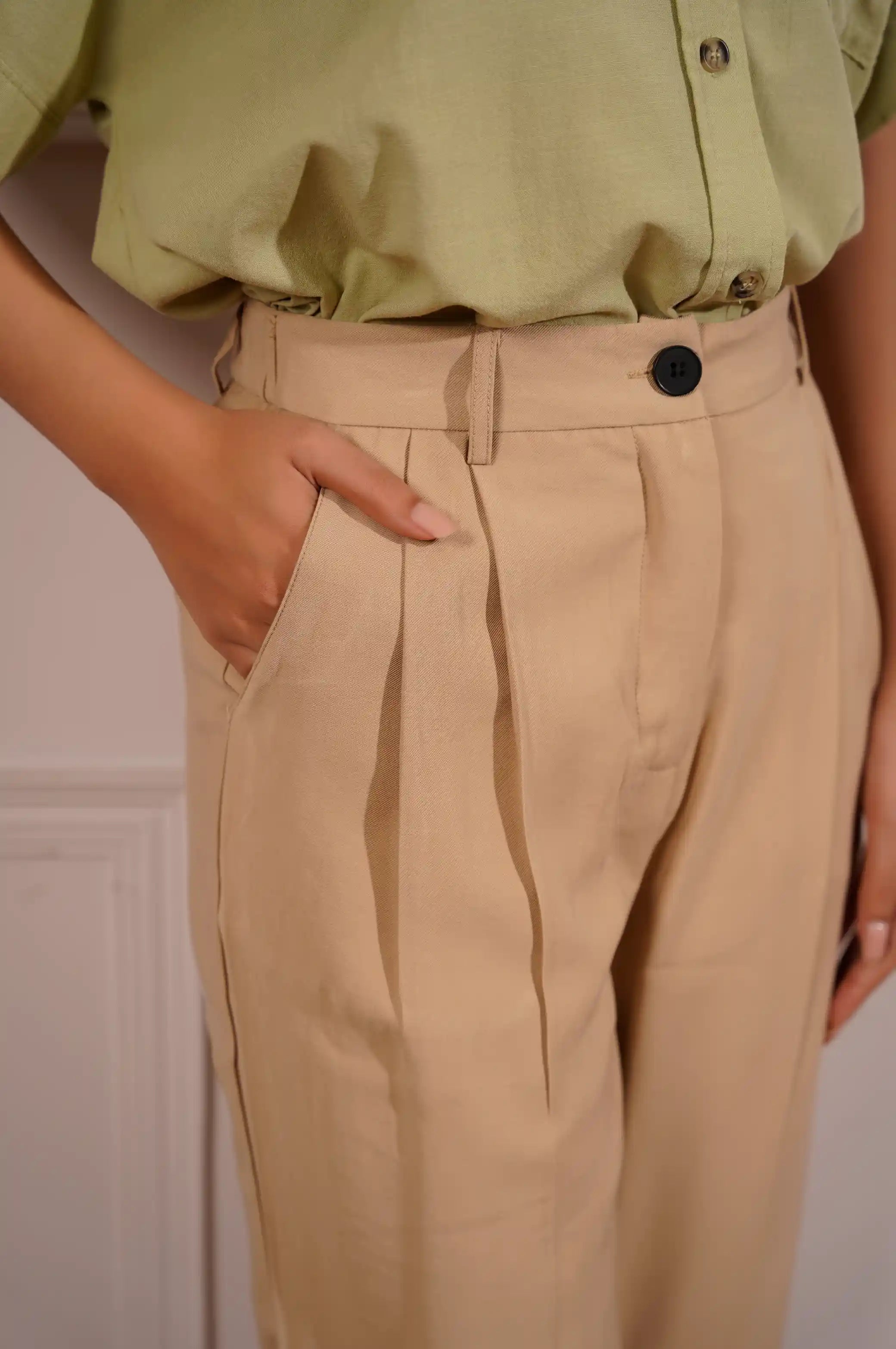 SLIM LINEN TROUSERS Trousers Custom Made