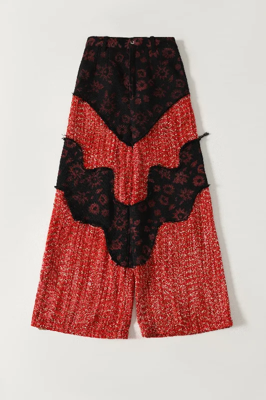 CO-ORD HANDWOVEN FLARED TROUSERS Trousers luxurious high-end
