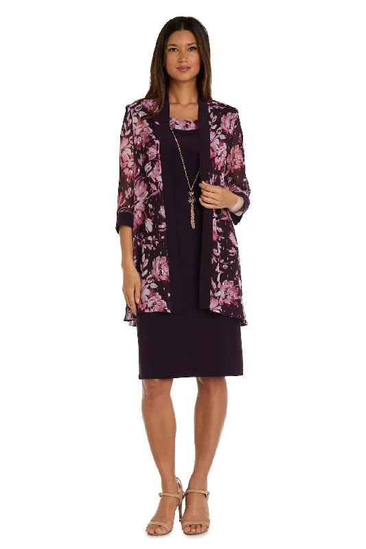 R&M Richards 9646P Short Two Piece Floral Print Jacket Petite Dress Satin Jacket Silk Jacket Chiffon Jacket R&M Richards 9646P Short Two Piece Floral Print Jacket Petite Dress Satin Jacket Silk Jacket Chiffon Jacket