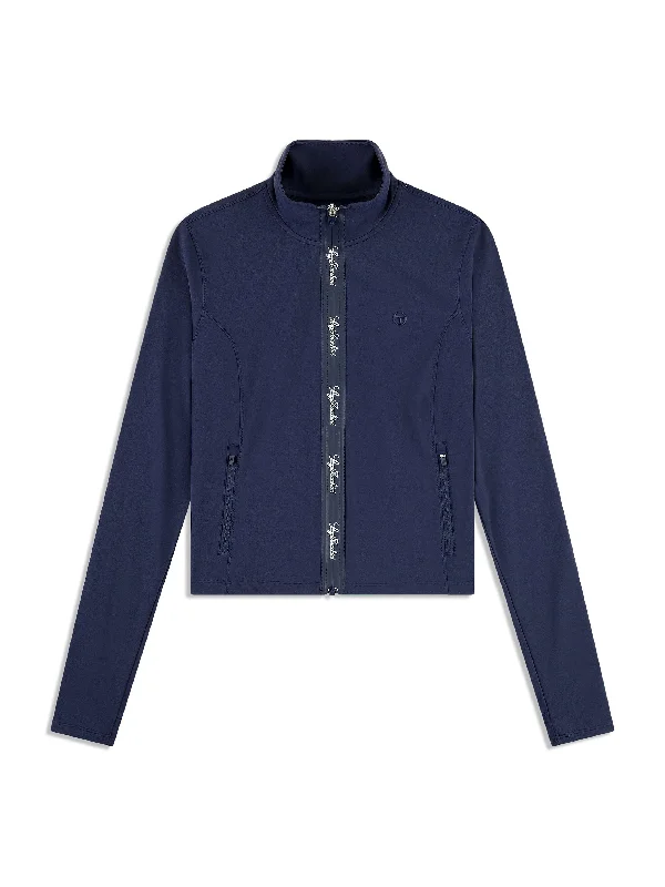 Delfina Contour Track Jacket- Maritime Blue Fitted Jacket Loose Jacket Oversized Jacket Delfina Contour Track Jacket- Maritime Blue Fitted Jacket Loose Jacket Oversized Jacket