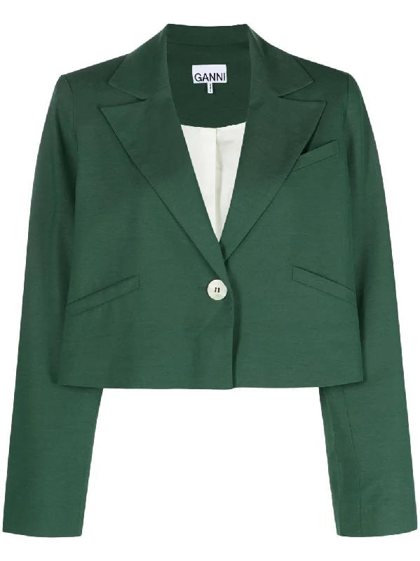 SINGLE-BREASTED CROPPED BLAZER Women's Brand Blazer
