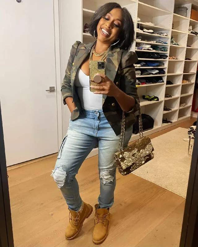Casual Street Fashion Women Camouflage Print Double-Breasted Blazer Women's Simple Jacket Casual Street Fashion Women Camouflage Print Double-Breasted Blazer Women's Simple Jacket
