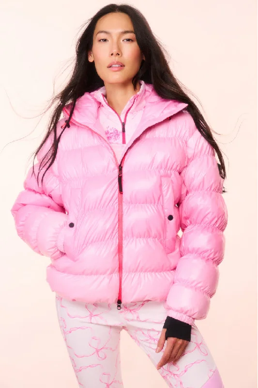 BOGNER FIRE+ICE x LoveShackFancy Rosetta Ski Jacket Denim Fabric Leather Fabric Suede Fabric BOGNER FIRE+ICE x LoveShackFancy Rosetta Ski Jacket Denim Fabric Leather Fabric Suede Fabric