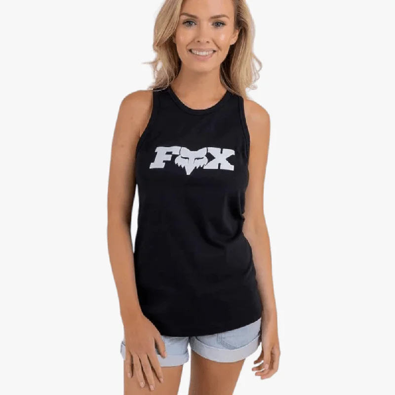 Fox Womens Rival Racer Back Tank Black stretchy tank top