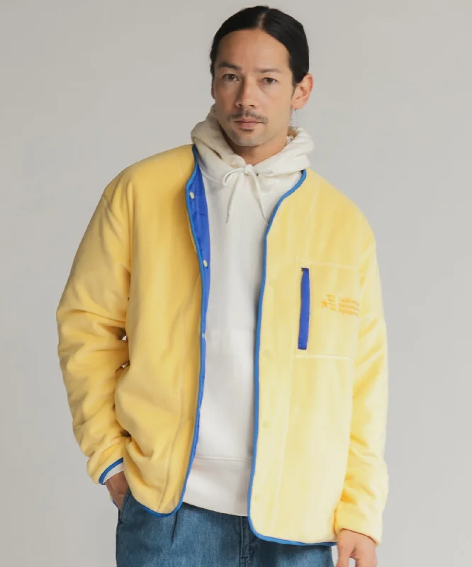 【MEN , WOMEN】FLEECE  CARDIGAN Mesh Cardigan Canvas Denim