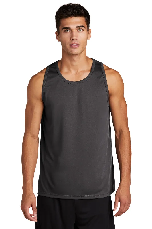 Sport-Tek Mens Competitor Moisture Wicking Tank Top - Iron Grey high neck tank