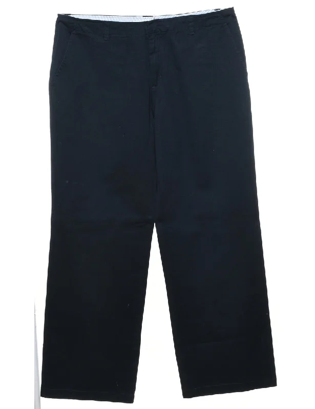 Tommy Hilfiger Navy Trousers - W37 L31 Trousers Winter Warm