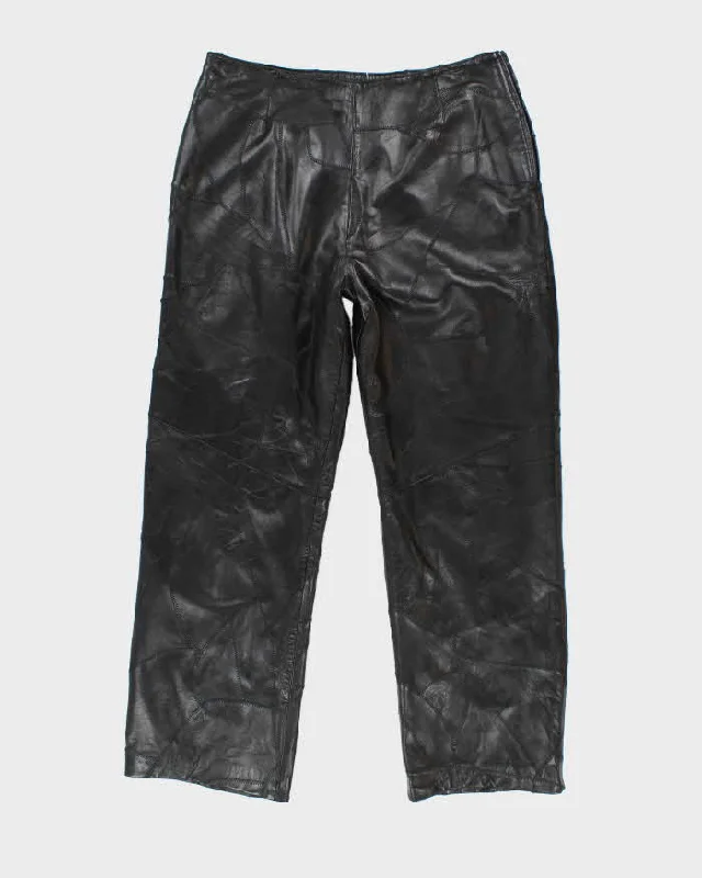 Vintage Danier Leather Patchwork Trousers - W34 L30 Trousers luxurious high-end
