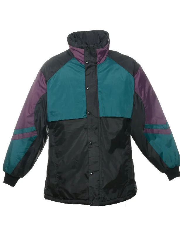 Colour Block Ski Jacket - XL Fleece Fabric Down Fabric Feather Fabric