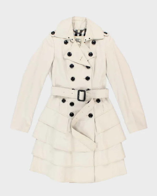 Vintage Burberry Belted Trench Coat - XS Kimono Robe Cloak