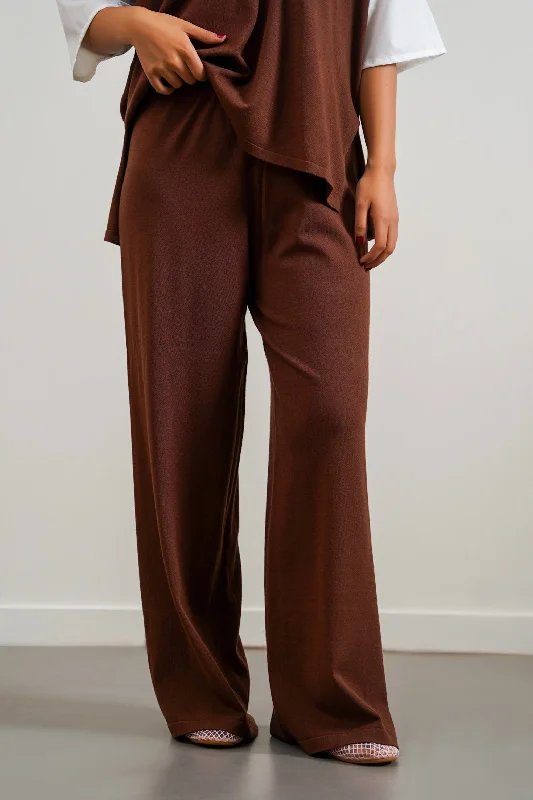 SOFT-KNIT STRAIGHT TROUSERS Trousers Denim Blue