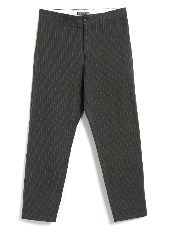 KIAN | Cinch Back Wide  Trousers | Khaki Pin Trousers Recommended Stylist