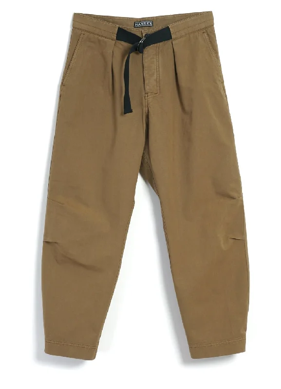 KARLO | Wide Cut Utility Trousers | Khaki Trousers sophisticated sleek
