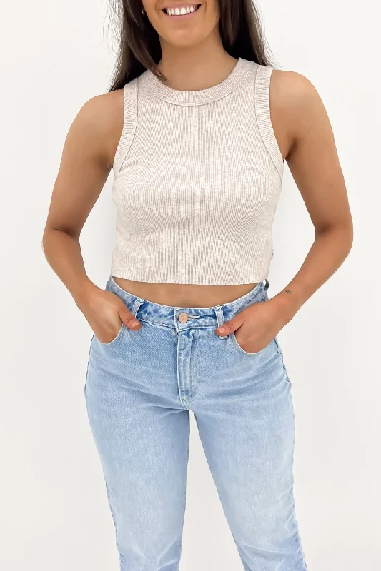 Frida Tank Oatmeal vintage tank top