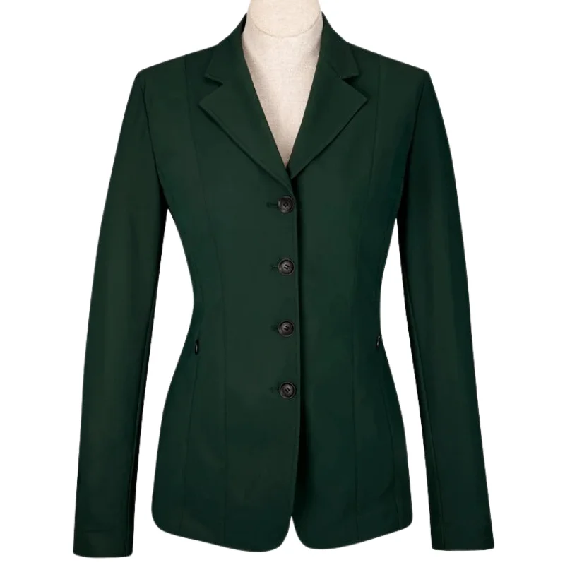 RJ Classics 'Palermo' Orange Label Show Coat in Pine - Women's 8R Houndstooth Coat Plaid Coat Tartan Coat