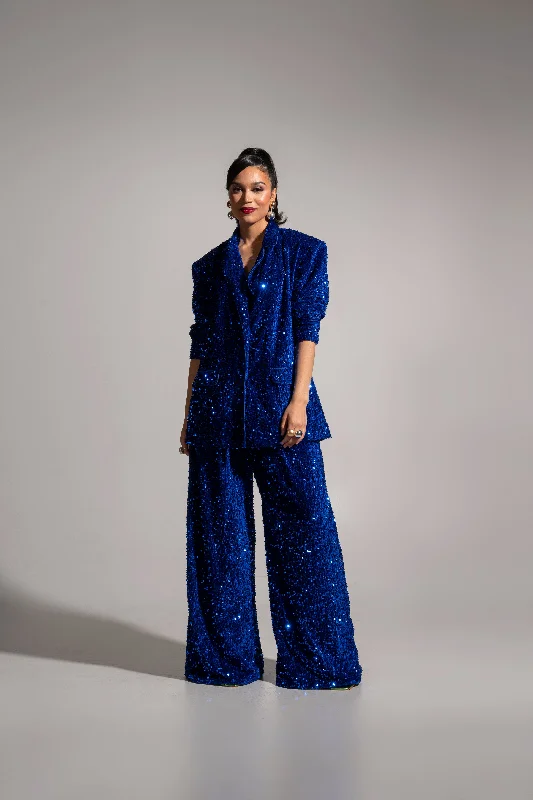 LIZA Sequin Blazer in SAPPHIRE Women's Premium Blazer