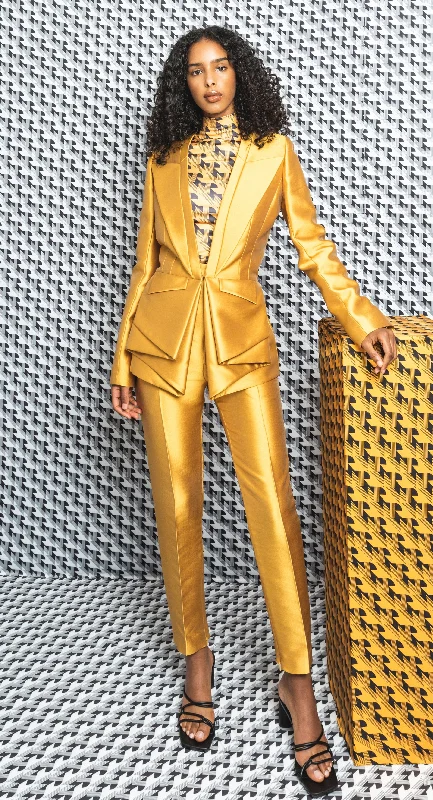 ONIRU JACQUARD SILK TWILL BLAZER Women's Vintage Suit