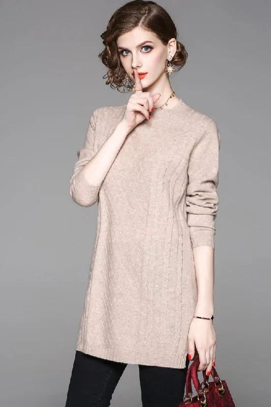 Patterned Wool Sweater Chenille Brocade Lace