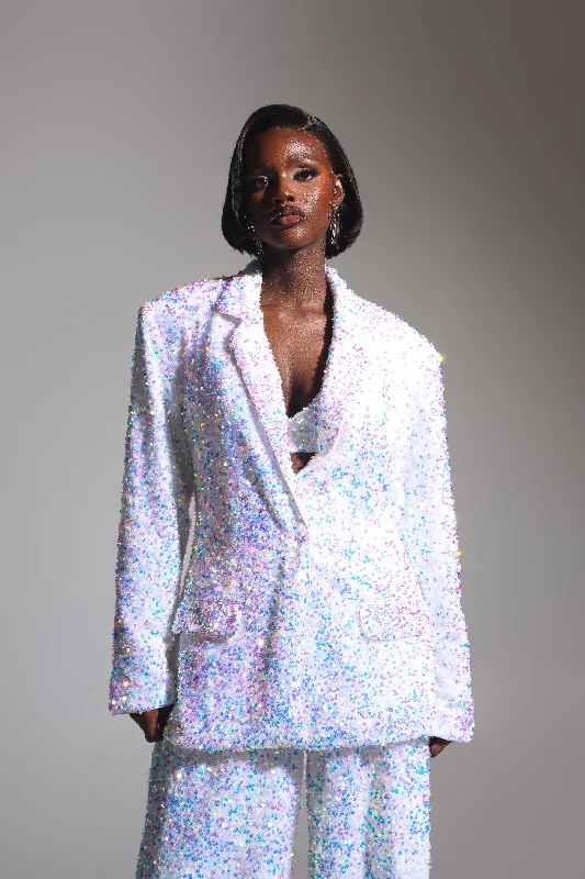 LIZA Sequin Blazer in PEARL Women's Luxurious Jacket